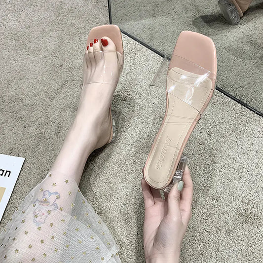 CROWN Shoes with Thick Heel