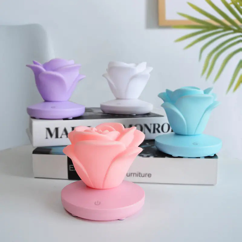 CROWN Rose Flower LED Touch Table Lamp